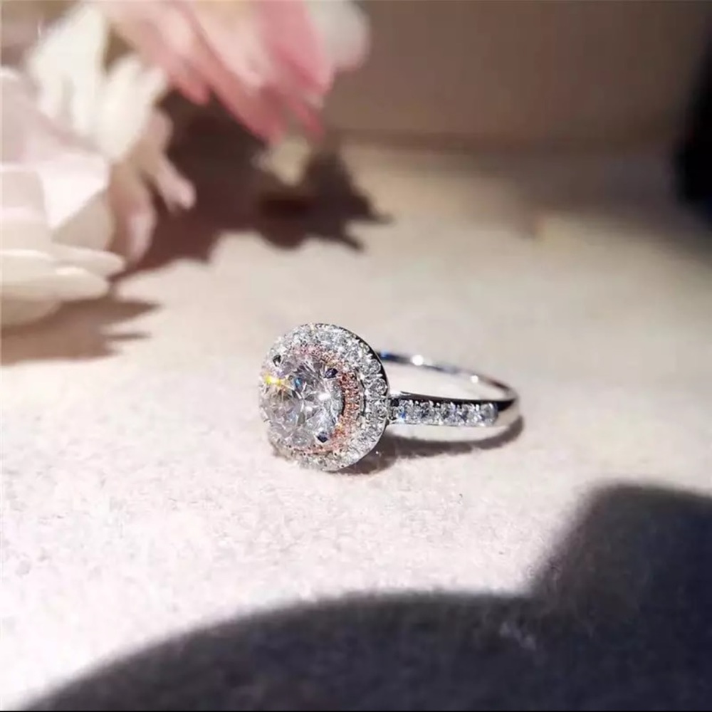 S925 Silver Wedding Ring For Women Charms Princess - Picture 3 of 6
